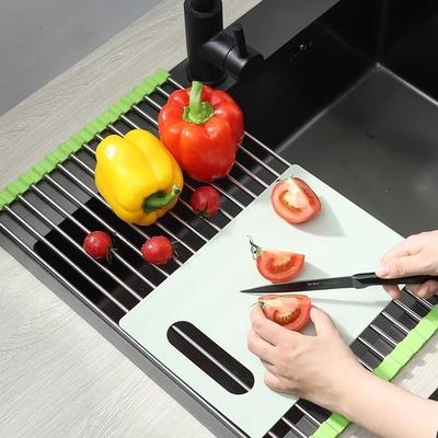 水德国厨缩房水不槽伸沥水387架水池置物架锈钢洗果蔬菜篮碗碟收