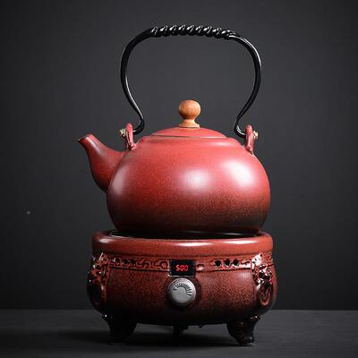大明火炭烤烧手工烧水壶茶陶瓷茶壶煮茶壶围CYTC-001炉柴煮壶五行