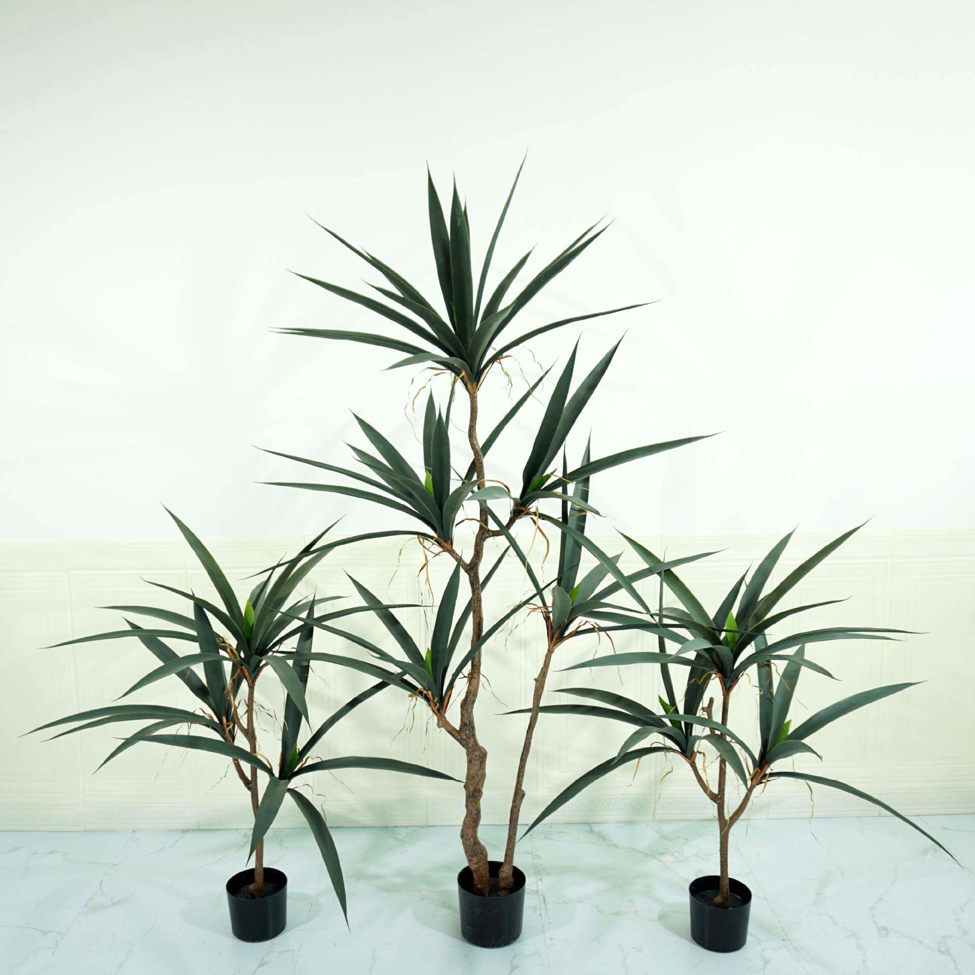 仿真绿叶植盆栽YC200112剑麻大色剑兰橱窗绿植物造景盆栽景观设计
