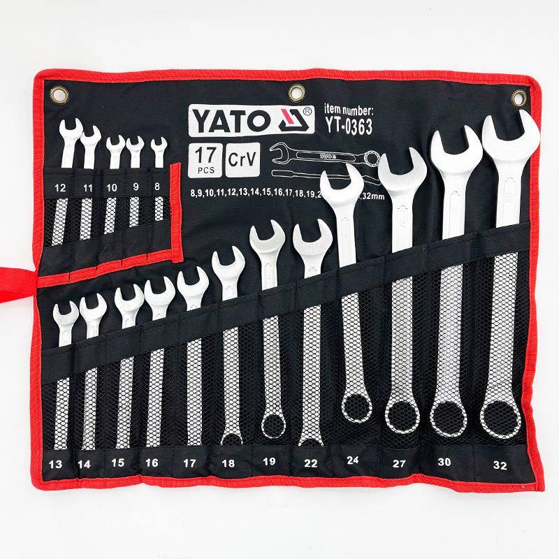 YATO开口扳手套梅装呆扳手花开口用扳两手0号45713搬手17钣手22板