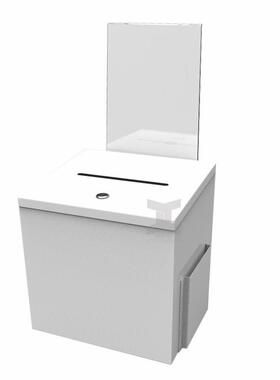 见质投票箱信报箱建议箱11573铁捐款箱意色侧袋挂墙黑带锁