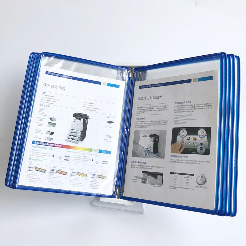 A台式桌放展示件文夹10页桌展示10页铁台资料架文4件夹广告宣传文