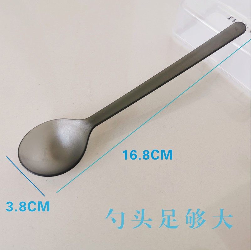 新款奶茶勺烧仙草一次性塑料勺大勺头圆形满勺深半透明加厚磨砂韩