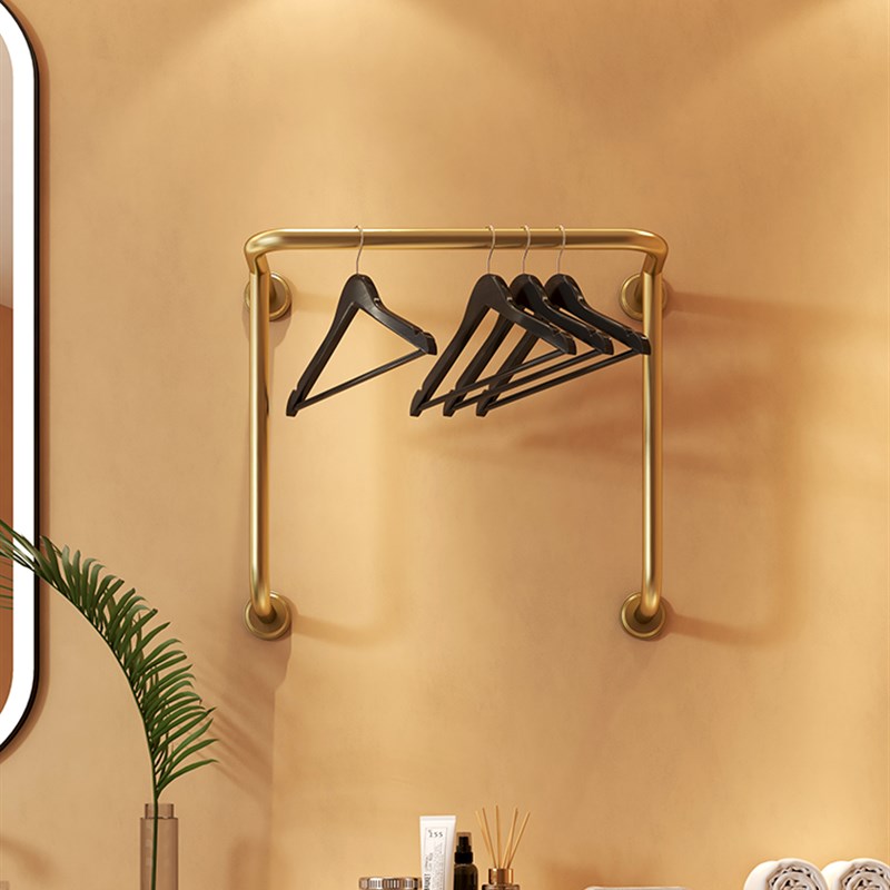 全季酒店挂衣架不锈钢墙上晾衣架定制宾馆民宿浴室挂衣杆小型衣帽