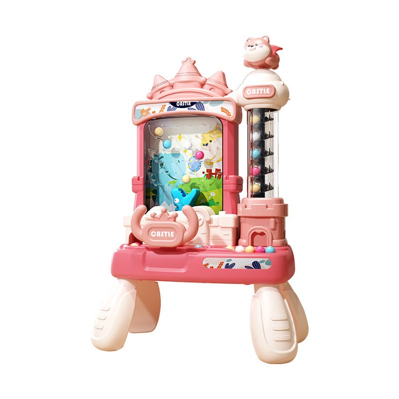 儿童接豆豆电动接球机益智桌游3-岁宝宝升降电梯亲子互动方向盘