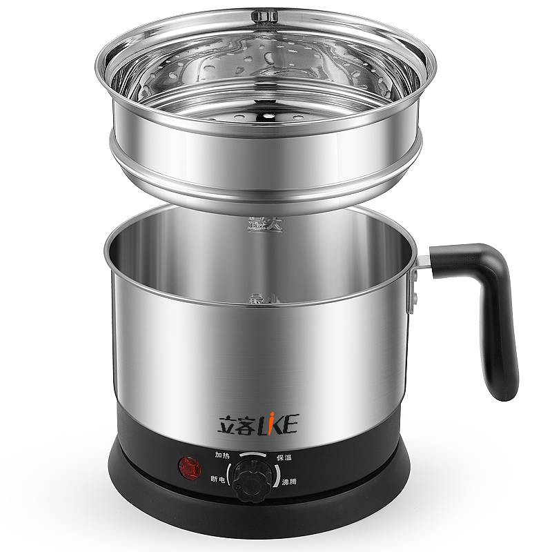 立客 30不锈钢多功能电热锅学生电煮锅宿舍煮面锅电水杯火锅家用