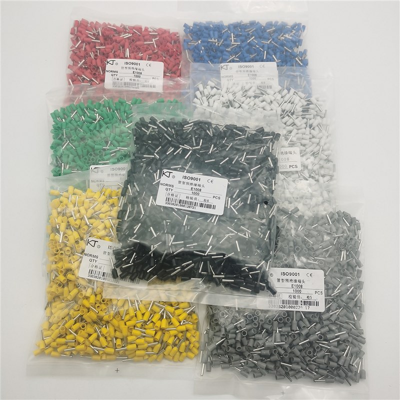 KT凯士通VE型E1008管形预绝缘端头紫铜鼻冷压接线端子E1010/E10