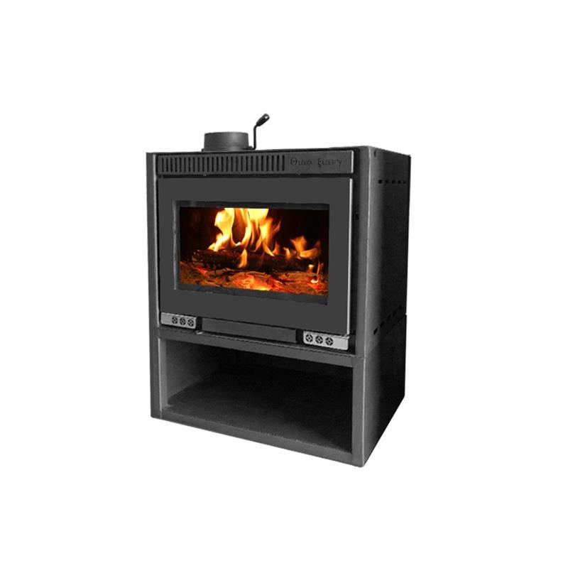 壁炉真火木柴燃木室外进气遥控风机自建房柴火炉取暖炉家农村民宿