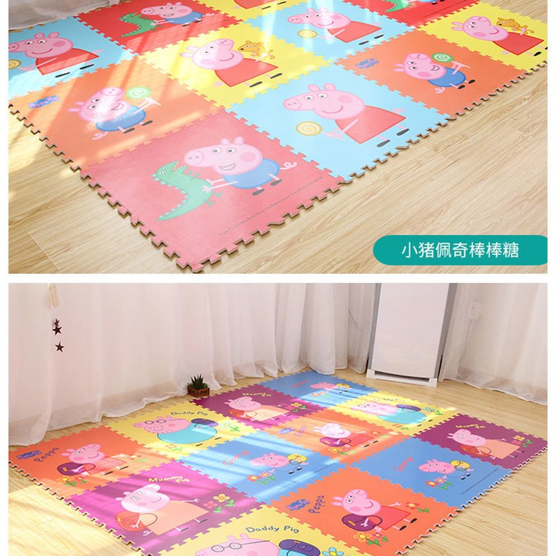明德幼儿童宝宝爬行垫KT猫卡通拼接地垫拼图泡沫爬爬垫加厚垫