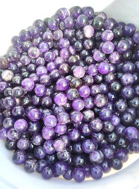 天然深紫水晶LAC球摆件客厅水卧室家居摆然件天工晶艺品制作