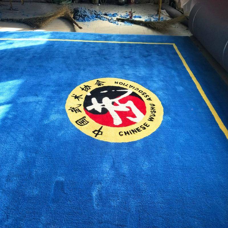 武术接跆道地毯腈拳地毯舞纶蹈室健身房羊毛拼地毯垫子场地表演地