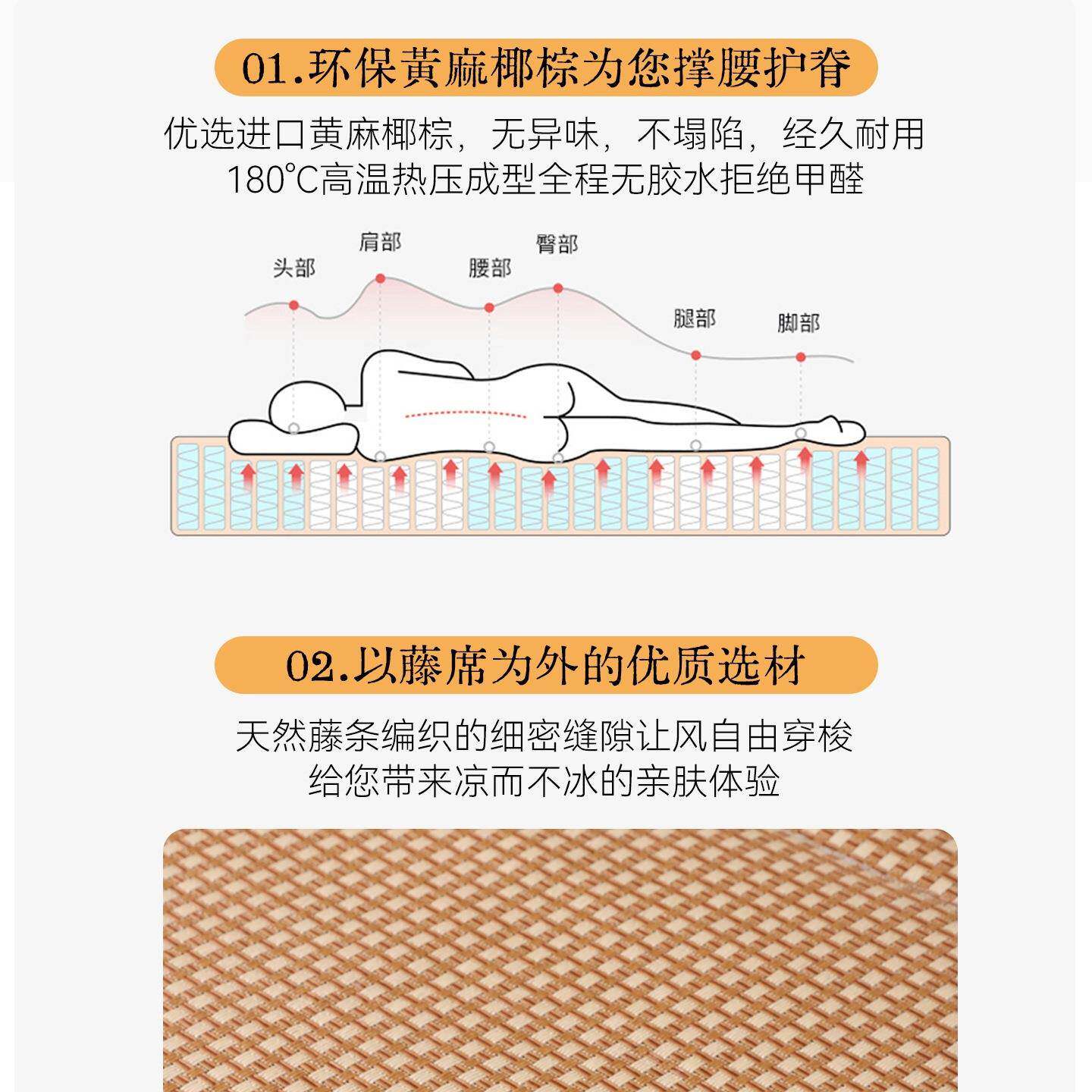式榻榻日垫子床垫民宿酒店棕米DLZ垫可折叠午休椰打地铺睡垫定制