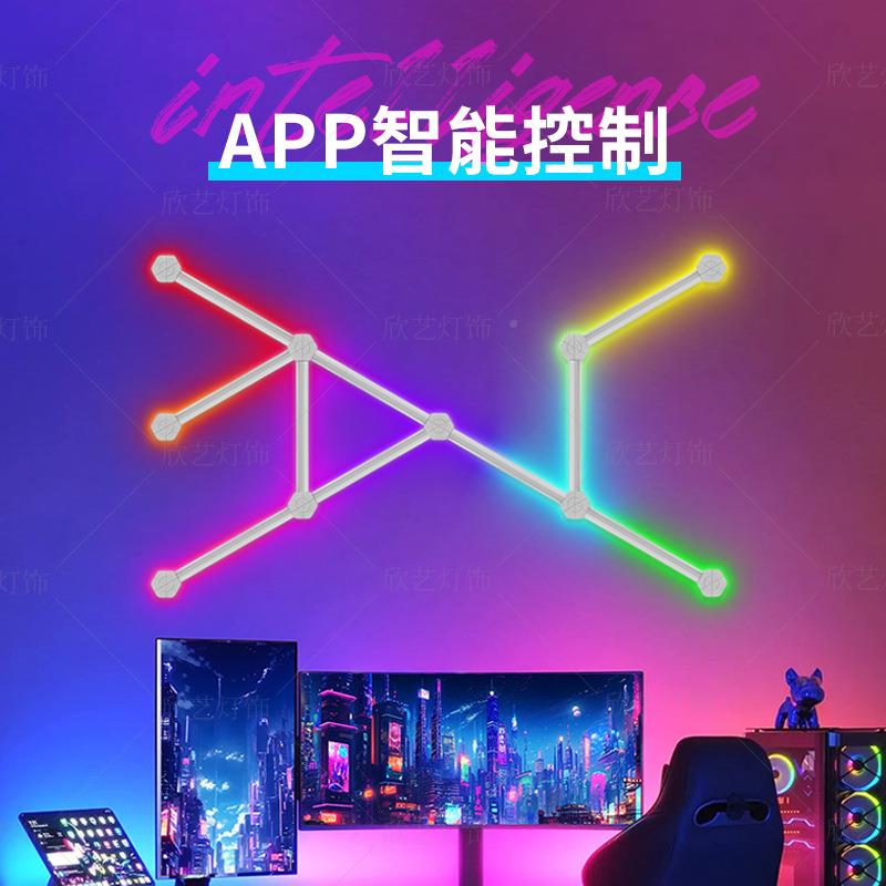智能RG十B二座灯卧室情调电竞星拾音节氛奏围壁KHL挂灯条幻彩氛围