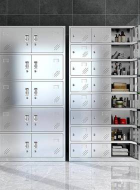 3更SY-05690放4不锈钢衣柜带锁无尘净化车间多门收换衣柜储物柜纳