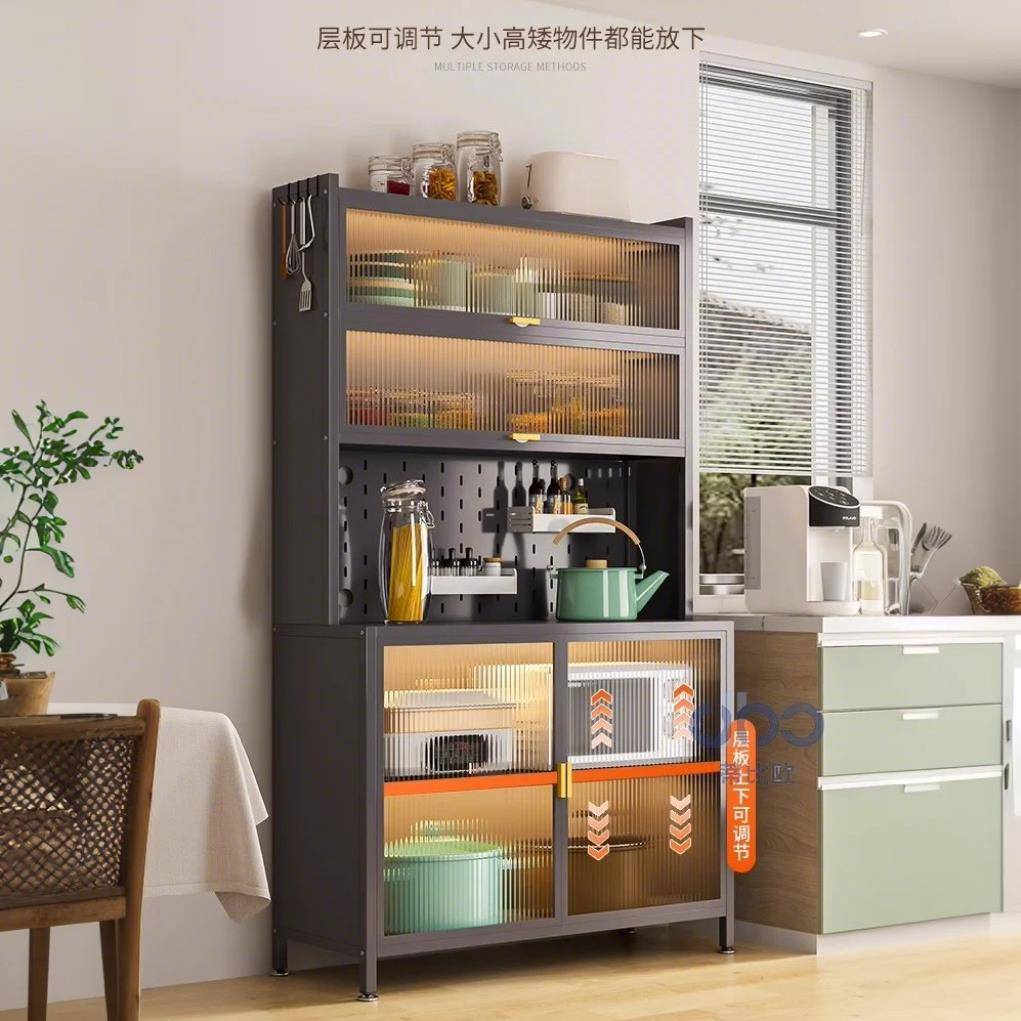 厨房置物架落厨房置物地多能层收纳柜多功厨具储物架家用碗架碟一