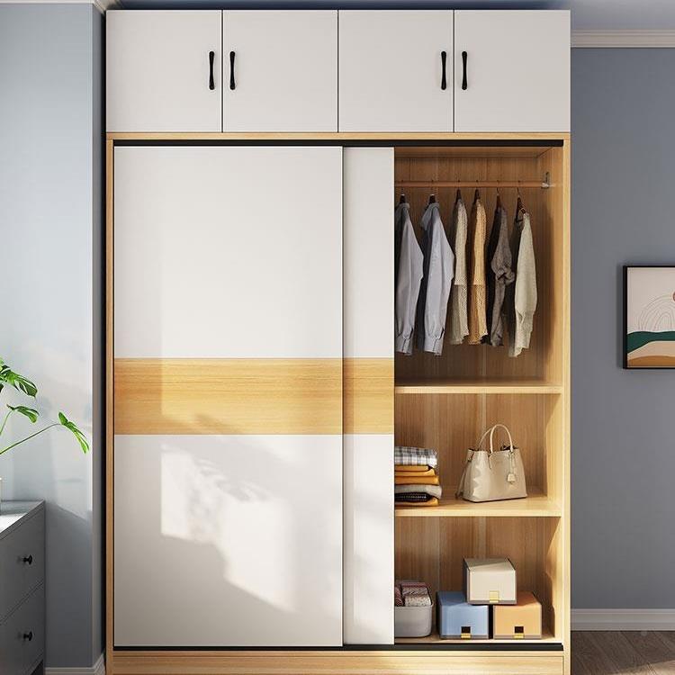 衣家用IXS卧室租小型推拉门出房屋用子经济简易柜实木柜质儿童挂