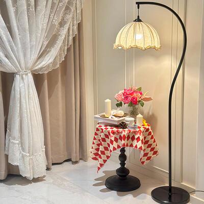 2感0古25新款落地灯客厅沙发法式中古风卧室床旁头氛围复立95278