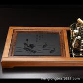 鸡翅木茶盘套装 80026全自套动烧水式 壶一体家用实木茶台奢整轻茶