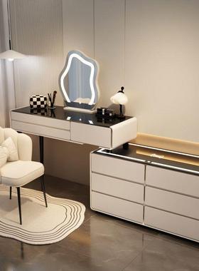 时尚梳妆台实木材质0E级环保可伸缩美设智能计卧QUE室高端床头观