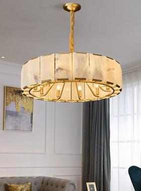 全铜客厅灯轻吊新奢西班进口云石高端牙现代简约款80489餐厅卧室