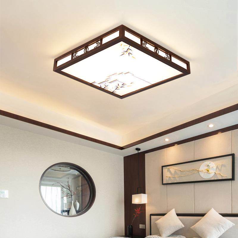 中山8907新中式客厅顶灯式吸顶灯大灯厅主卧房间餐吸厅吸顶灯l中e