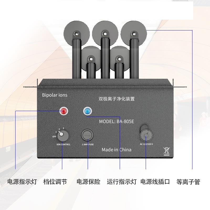 管道净式双极高能能离子化主机风机盘管高离子消空气BA-805毒除臭