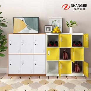 彩更衣柜皮柜子室多格铁班级G049色储教物柜带锁中小学生幼儿园书