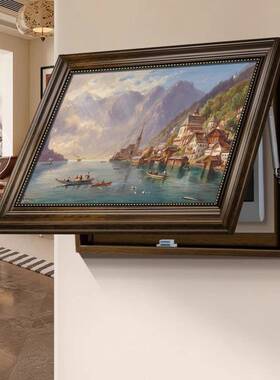 式玫花电表箱装饰瑰画中古BQU配电箱美总开关遮挡复古强弱电箱挂