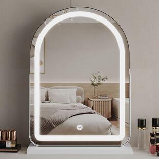 化妆镜台桌面led梳卧式室智能妆KBW镜充电衣帽间镜新子带灯款美妆