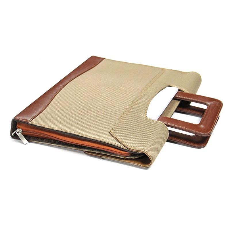 东莞工厂A4计ZY038算手挽文夹拉链经理夹商件务A4经理夹器手提带