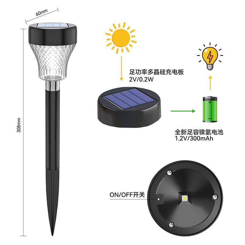 太阳灯草坪灯地插式节能户太阳能地日外防水阳花园伞形太能草坪灯