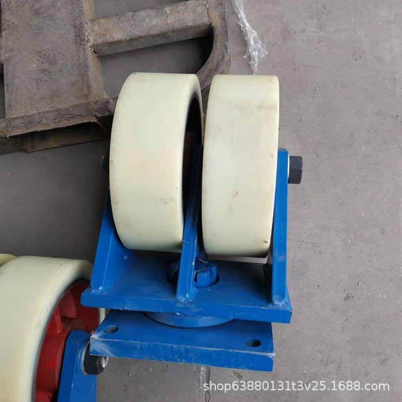 轮02012寸双排万向轮实心脚铸铁尼龙轮加厚重型定向轮刹轮橡车胶