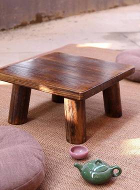桐木JLX日飘窗桌子烧阳台茶几实木榻榻式米桌子矮桌窗台方桌炕几