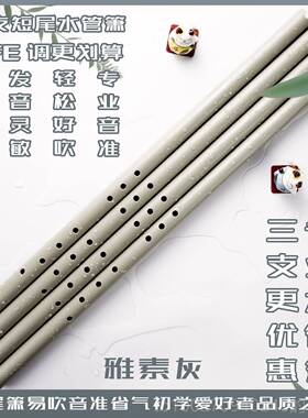 高档箫水管箫八调孔萧笛灰色高档调F入门古风塑子料洞G萧吹奏乐器