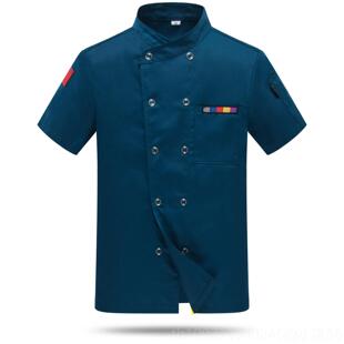 高档酒厨师房工作服短店袖男女餐饮后厨蛋工糕烘焙面包裱花师作服