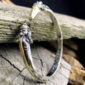 高档男款 气霸黑无常开口镯手镯S925纯银七爷一见生财八爷天白下太