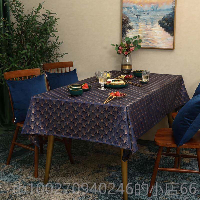 高档式轻奢花华artdeco餐桌布桌旗高精美密提现代可茶几布桌布定