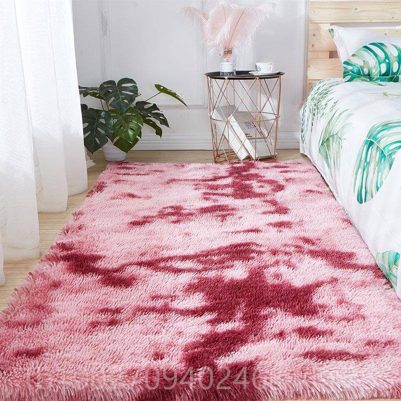 高档北欧客少女毛地毯卧室is 风n长毛绒垫子床边地毯大面积满铺厅