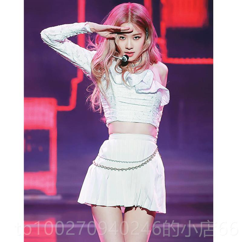 高档Rose团s朴彩英同款韩舞服女打歌服d现代性感爵士舞台演蹈出服