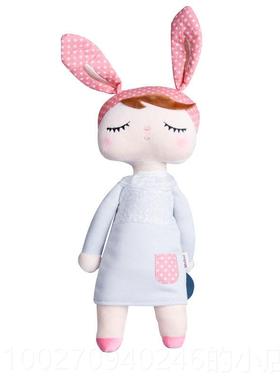 高档上metoo覆安吉拉古玩偶公仔女睡觉抱枕可爱床布娃娃孩毛绒玩