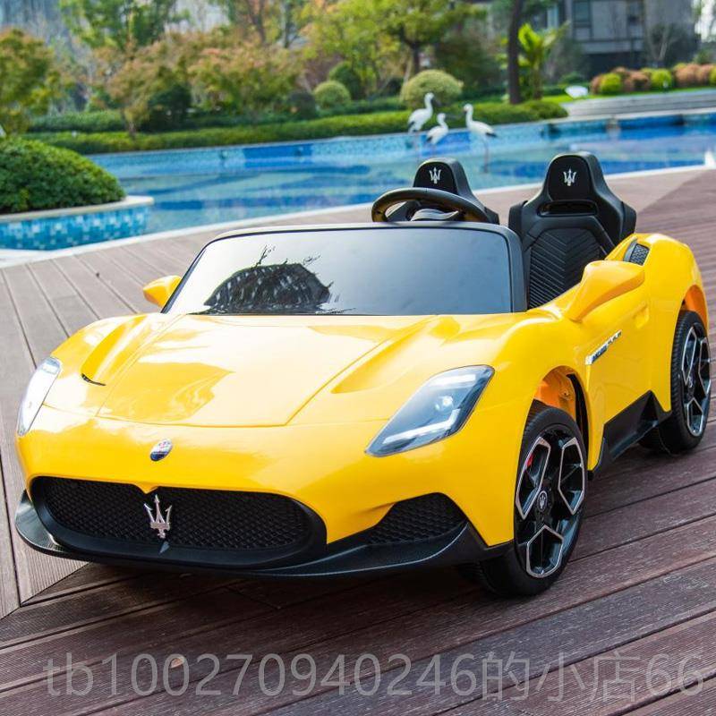 高档玛拉蒂儿童电动莎车可坐大小孩遥控汽车婴人儿宝玩宝充电四轮