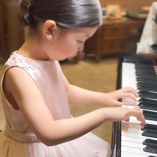 高档女童钢琴演奏礼服磅粉色童公主裙生日儿主持人重高感级舞蹈演