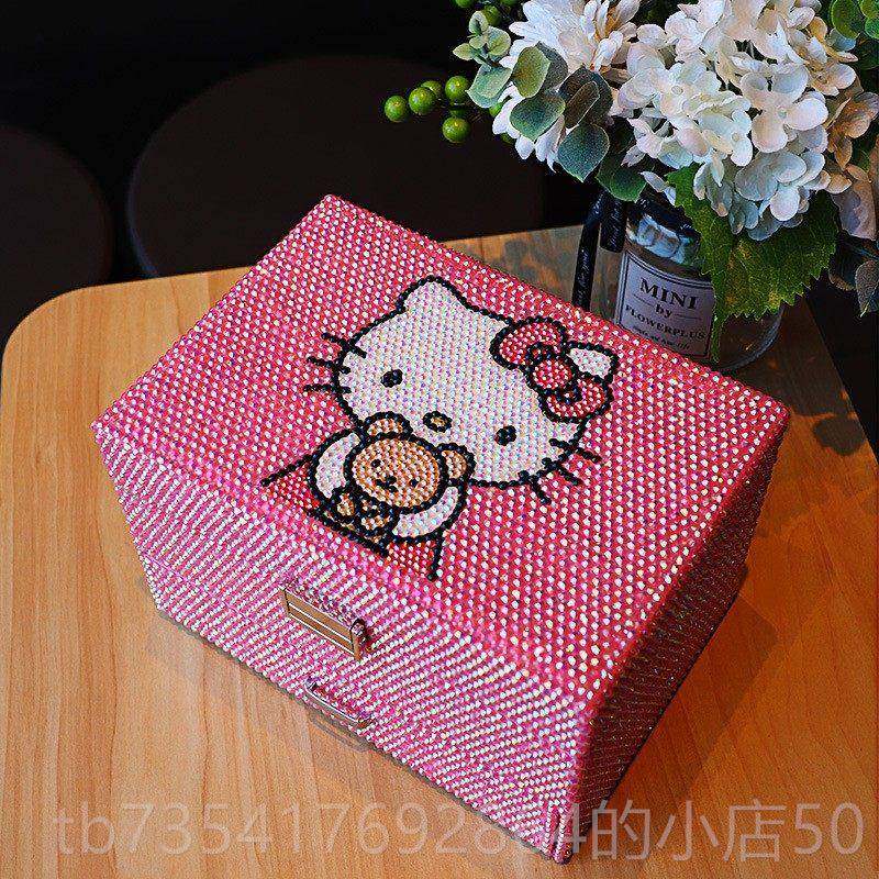 正品采购产品钻石的儿童首的饰盒，木制可，锁首饰盒，可爱的公主