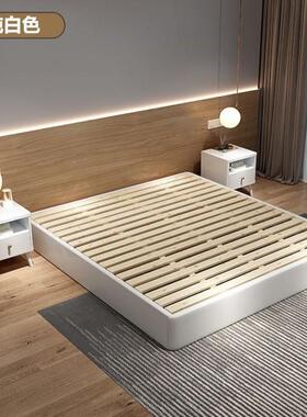 全榻榻米简易地台床简约现代单木双店人床民OZP宿酒落地无床头床