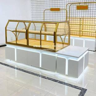 面商包柜面包展无品牌/示柜玻璃柜货架蛋店柜台用实木中岛柜边柜