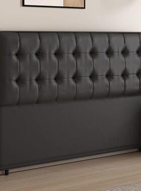 意式黑色高端床头背板现代约新床头板实木软简包超薄床头LDR买单