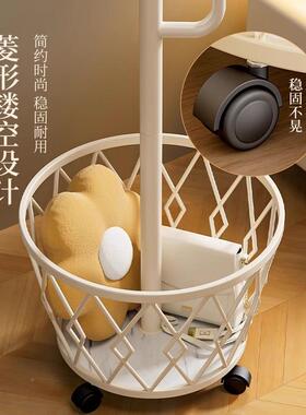 奶风简易挂衣帽架式加粗铁艺卧室落地GMB式挂衣架立油式衣欧服衣