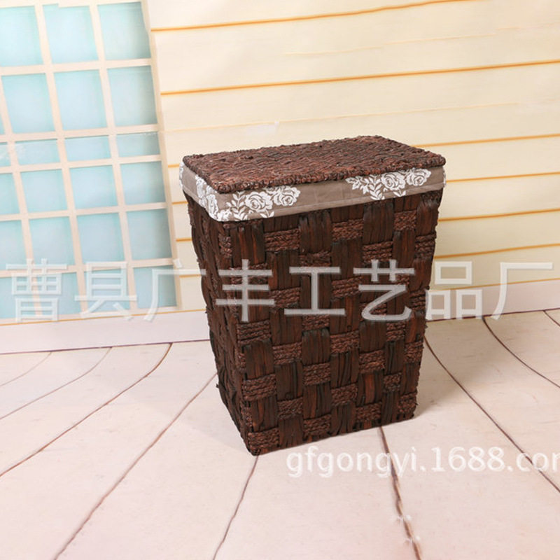脏衣篮脏衣篓 柳编洗衣篓 带盖洗衣脏衣篓