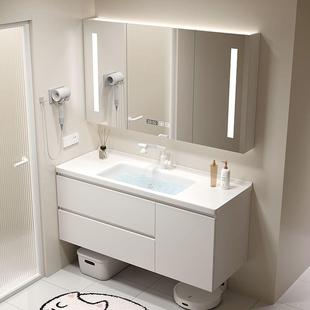 奶户油宽极窄小型浴室柜组合陶瓷一体盆洗手洗脸559台漱卫生间洗