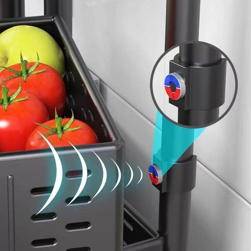 家用旋可厨房置物架多层果蔬菜方篮子收纳箱落地转可移动形方框置,厨房/烹饪用具,抹布架/厨房清洁收纳架,淘宝优惠券,粉丝福利购,淘宝优惠卷